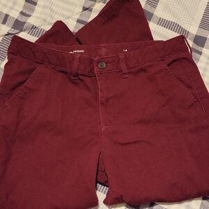 Women's Sz 14 Girlfriend Fit Pants. Deep Burgundy